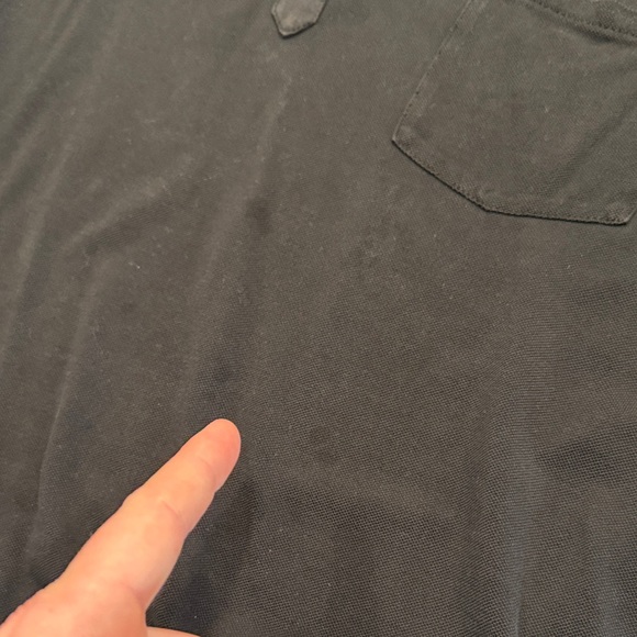 John Varvatos Charcoal Black Polo Shirt Size M - Picture 3 of 6